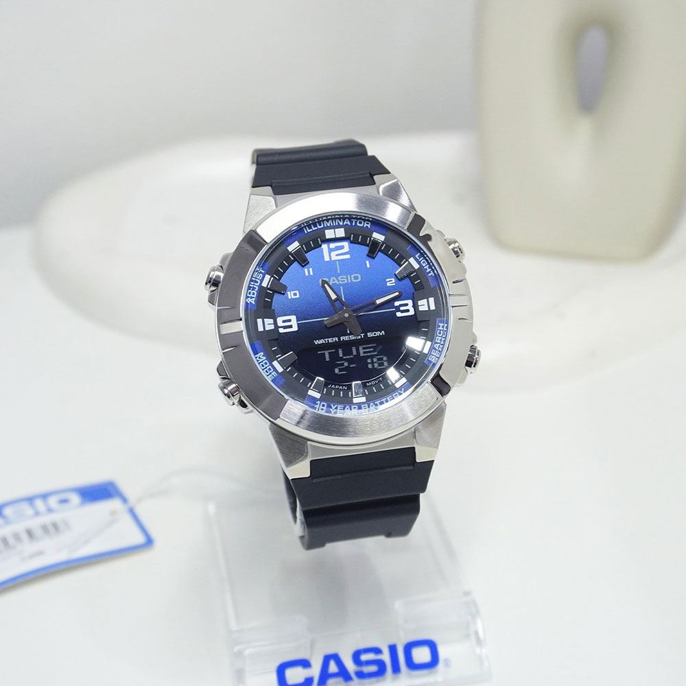 Đồng hồ Casio Timeless 44 mm Nam AMW-870A-2AVDF Màu Đen