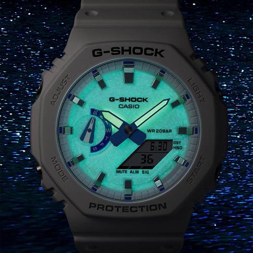 Đồng hồ G-Shock 45.4 mm Nam GA-2100HDS-7A1DR Màu Trắng