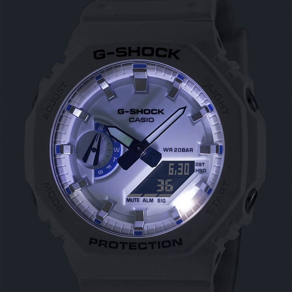 Đồng hồ G-Shock 45.4 mm Nam GA-2100HDS-7ADR Màu Trắng