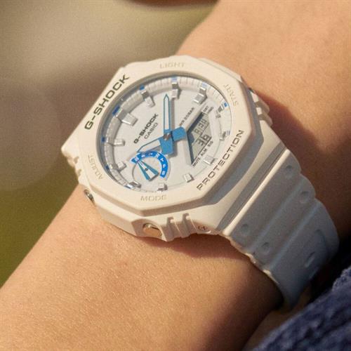 Đồng hồ G-Shock 45.4 mm Nam GA-2100HDS-7ADR Màu Trắng