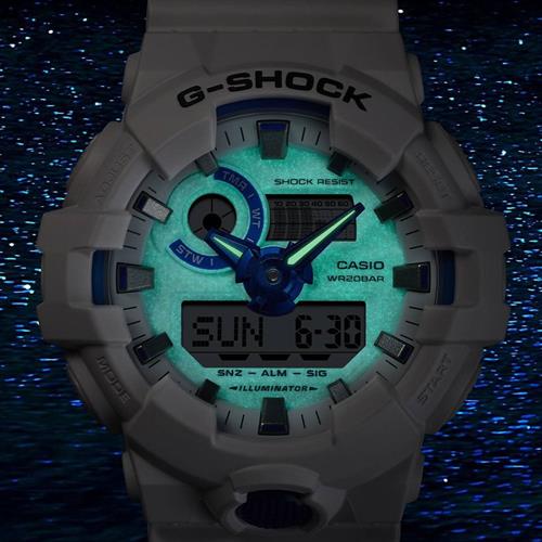 Đồng hồ G-Shock 53.4 mm Nam GA-700HDS-7ADR Màu Trắng