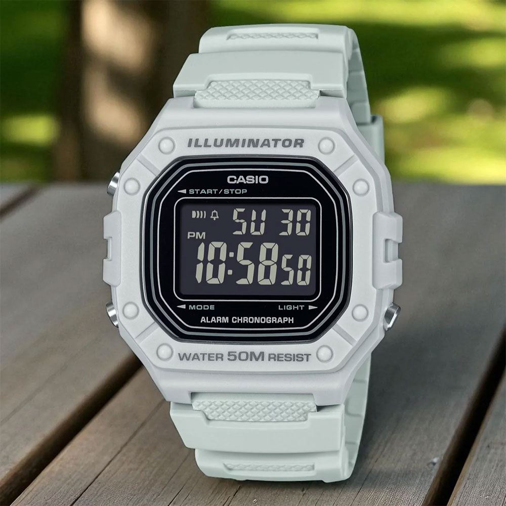 Đồng hồ Casio Timeless 43.2 mm Nam W-218H-8BVDF Màu Trắng