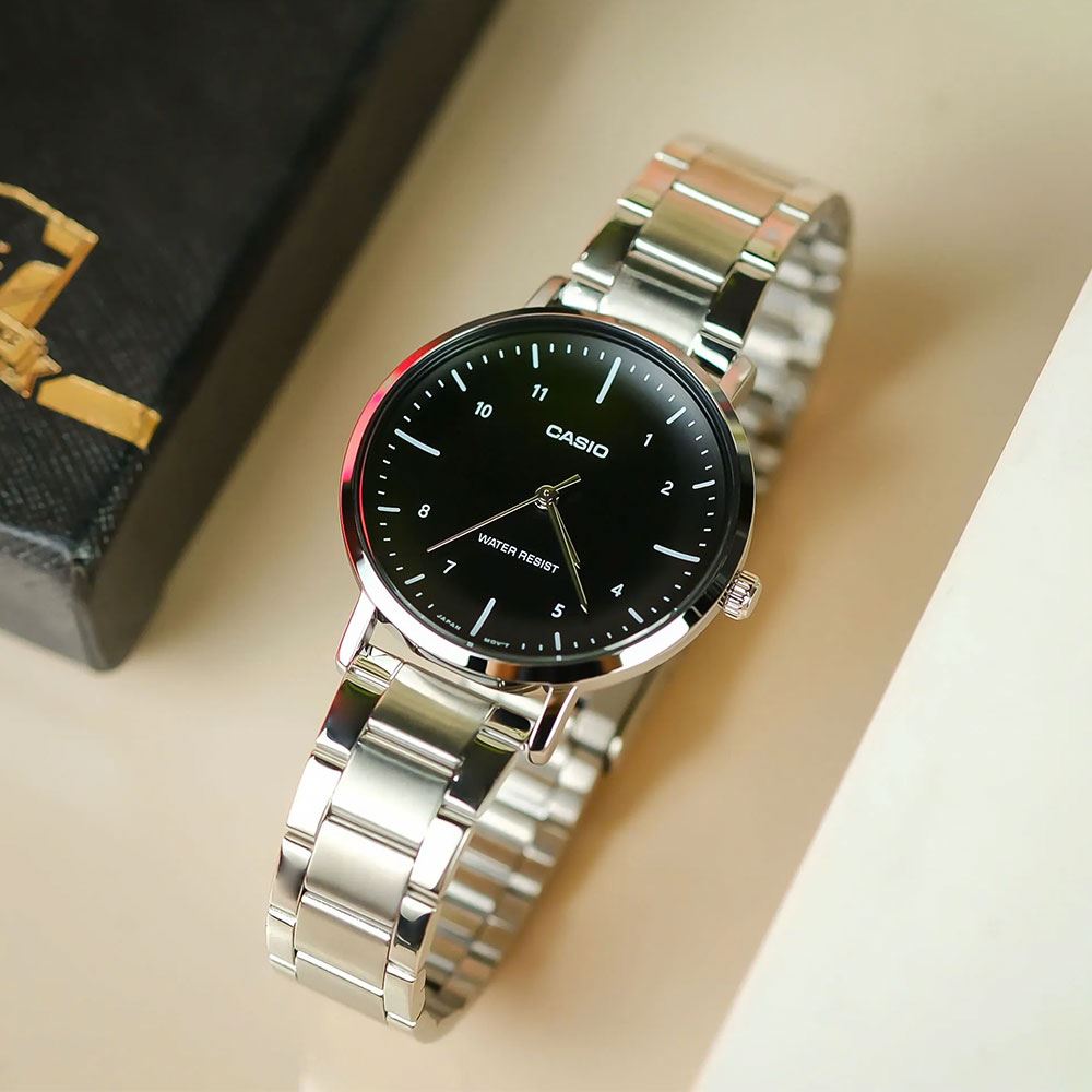 Đồng hồ Casio Timeless 34 mm Nữ LTP-VT03D-1BDF Màu Bạc
