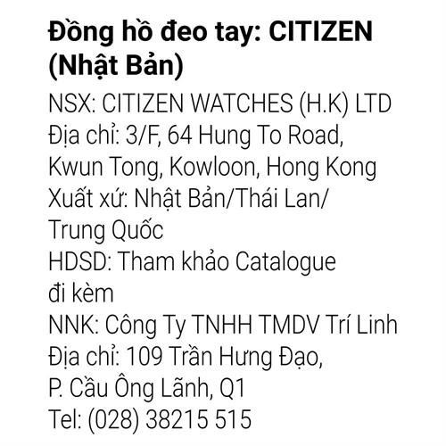 Đồng hồ Citizen 44 mm Nam CA0711-80H Màu Bạc