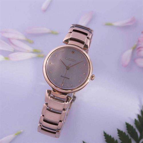 Đồng hồ Citizen 31 mm Nữ EM0853-81Y Màu Vàng Hồng