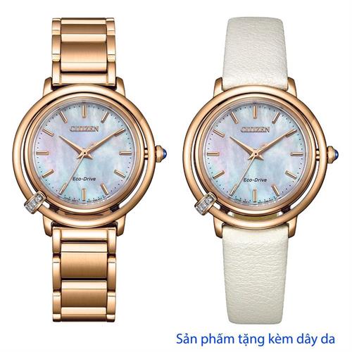 Đồng hồ Citizen 31 mm Nữ EM1093-61D Màu Vàng Hồng