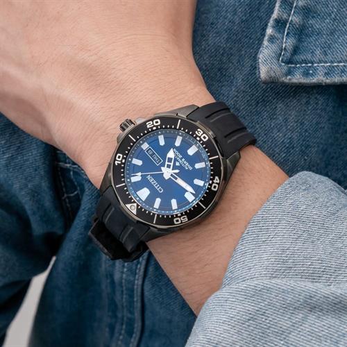Đồng hồ Citizen 43 mm Nam NY0075-12L Màu Đen