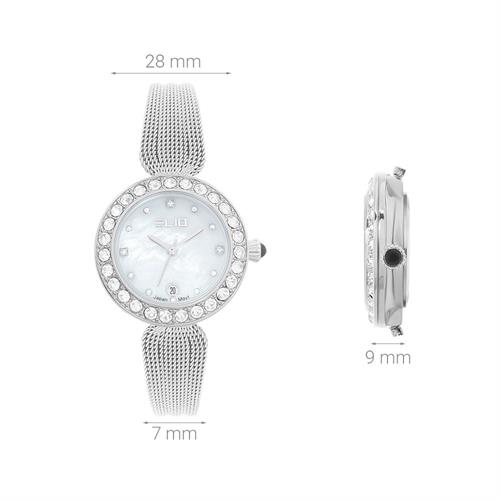 Đồng hồ Elio Sunshine 28 mm Nữ ES236-01 Màu Bạc