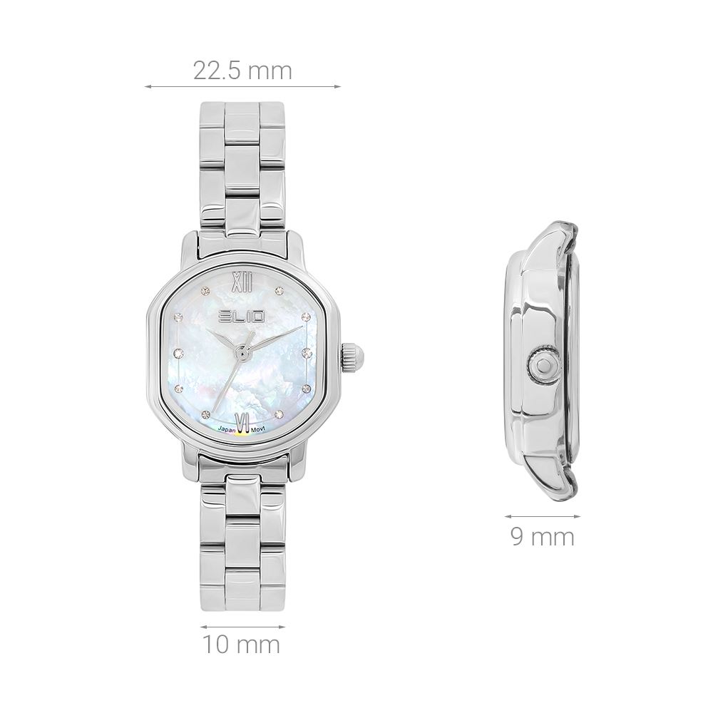 Đồng hồ Elio Elegant Lady 22.5 mm Nữ ES237-01 Màu Bạc