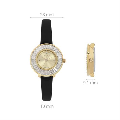 Đồng hồ Elio 28 mm Nữ EL177-01 Màu Đen