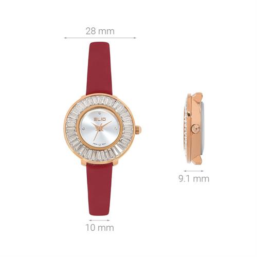 Đồng hồ Elio 28 mm Nữ EL177-02 Màu đỏ