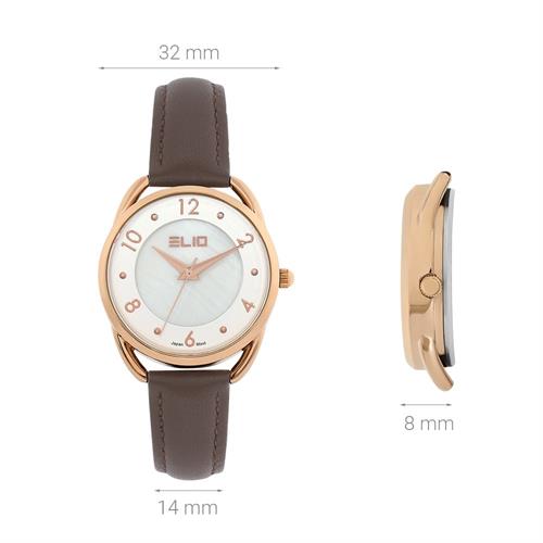 Đồng hồ Elio 32 mm Nữ EL178-02 Màu Nâu