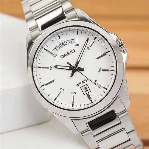 Đồng hồ Casio 39.8 mm Nam MTP-1370D-7A3VDF Màu Bạc