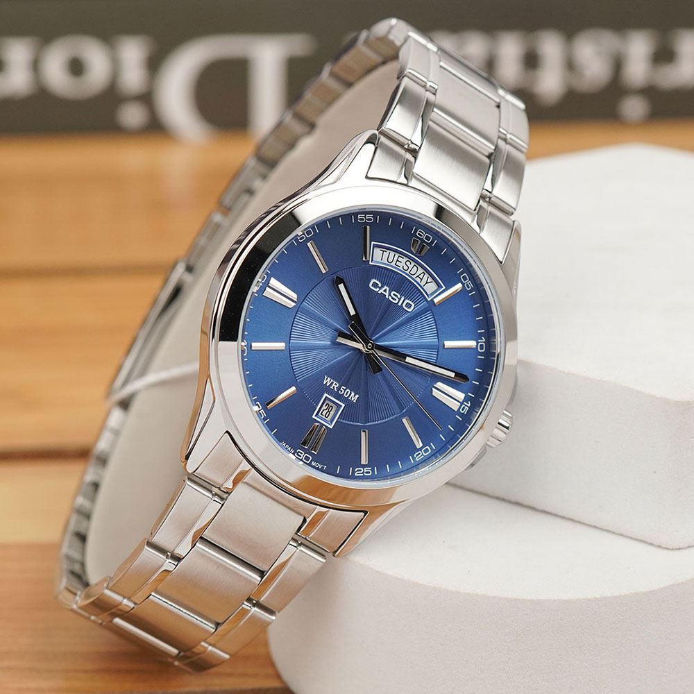 Đồng hồ Casio Timeless 39.9 mm Nam MTP-1381D-2AVDF Màu Bạc