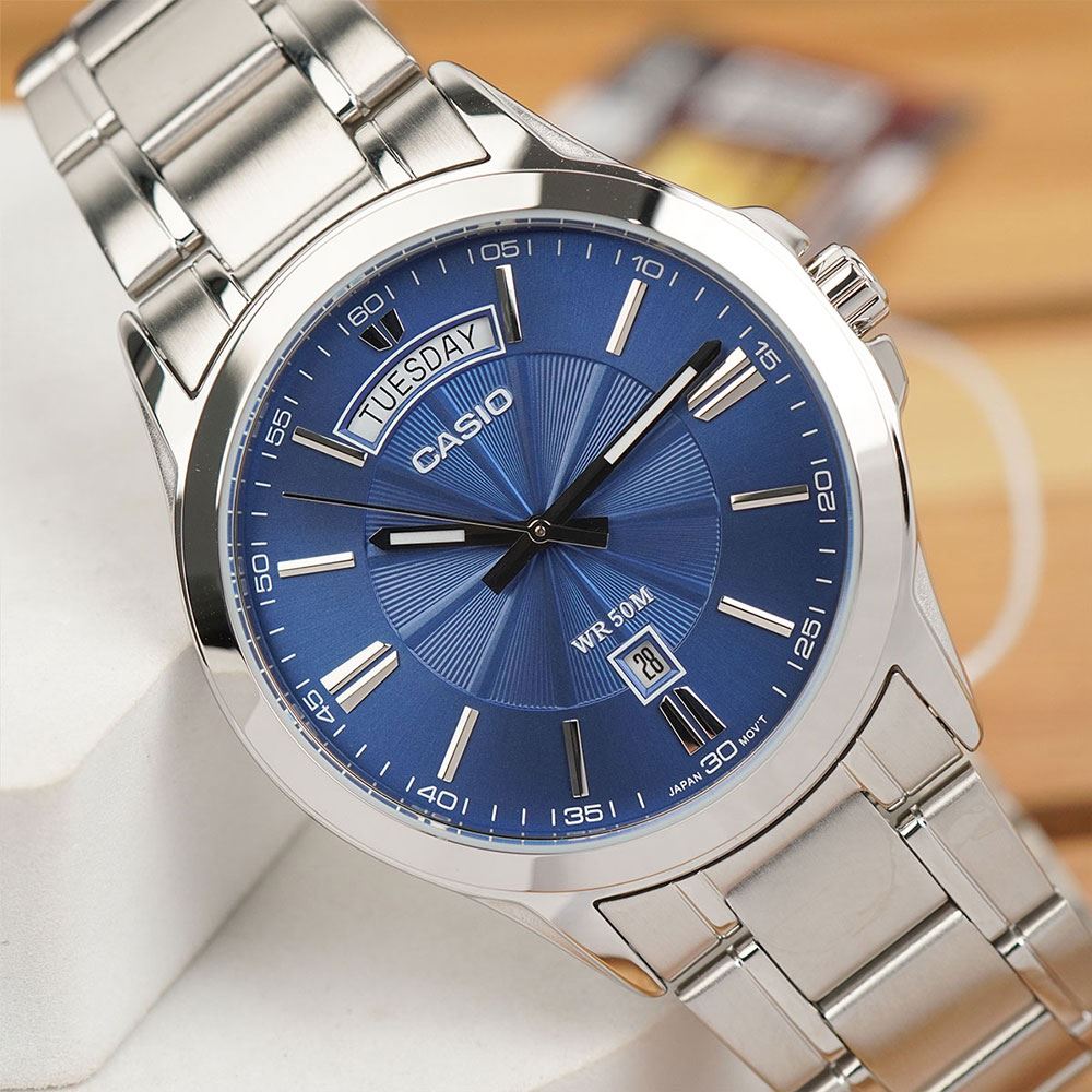 Đồng hồ Casio Timeless 39.9 mm Nam MTP-1381D-2AVDF Màu Bạc