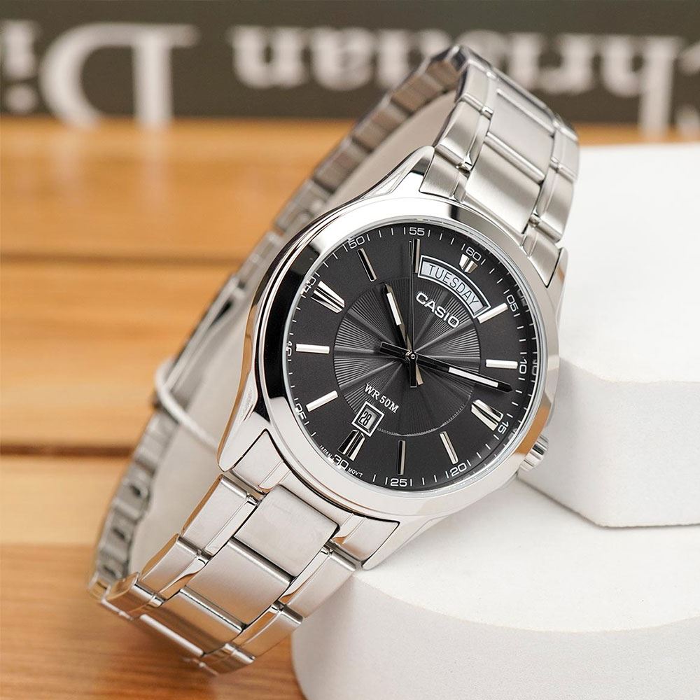 Đồng hồ Casio Timeless 39.9 mm Nam MTP-1381D-8AVDF Màu Bạc