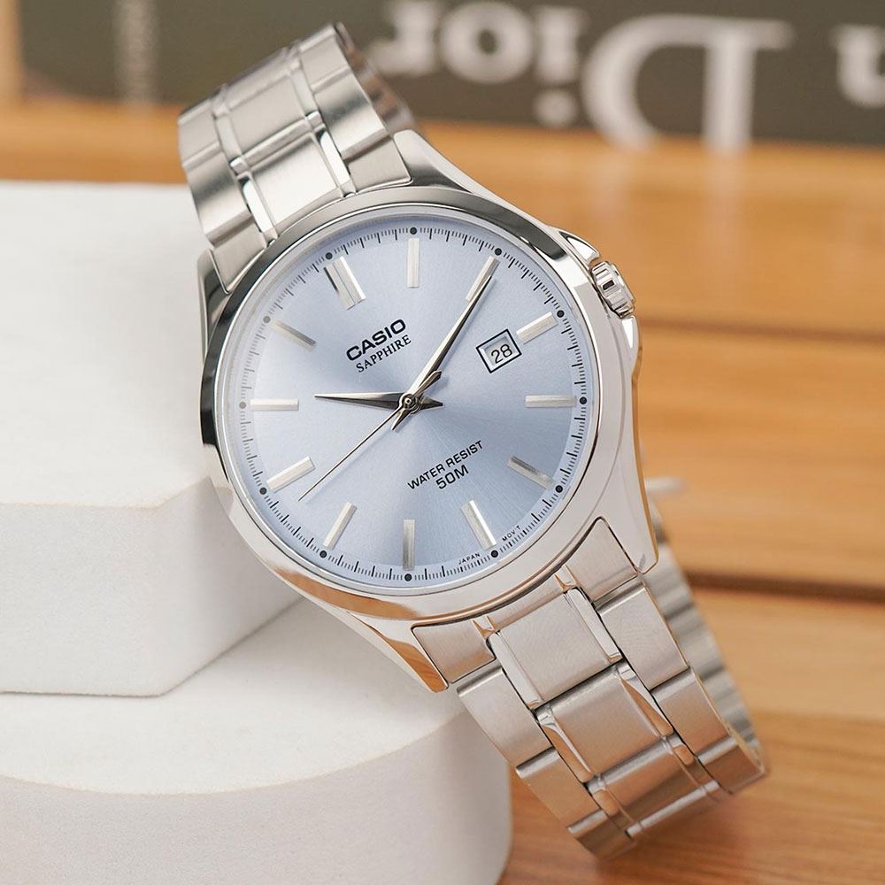 Đồng hồ Casio Timeless 41.3 mm Nam MTS-115D-2A2VDF Màu Bạc