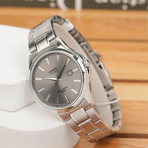 Đồng hồ Casio 41.3 mm Nam MTS-115D-8AVDF Màu Bạc