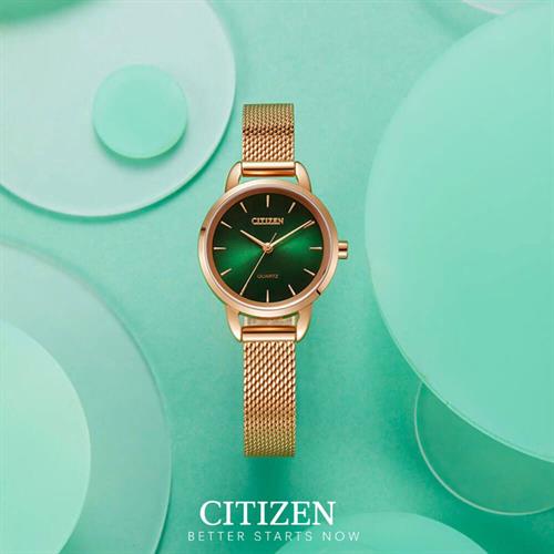 Đồng hồ Citizen 26 mm Nữ EQ3003-50W Màu Vàng