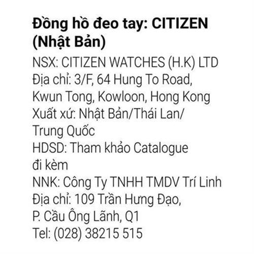 Đồng hồ Citizen 44 mm Nam CC3030-53L Màu Bạc