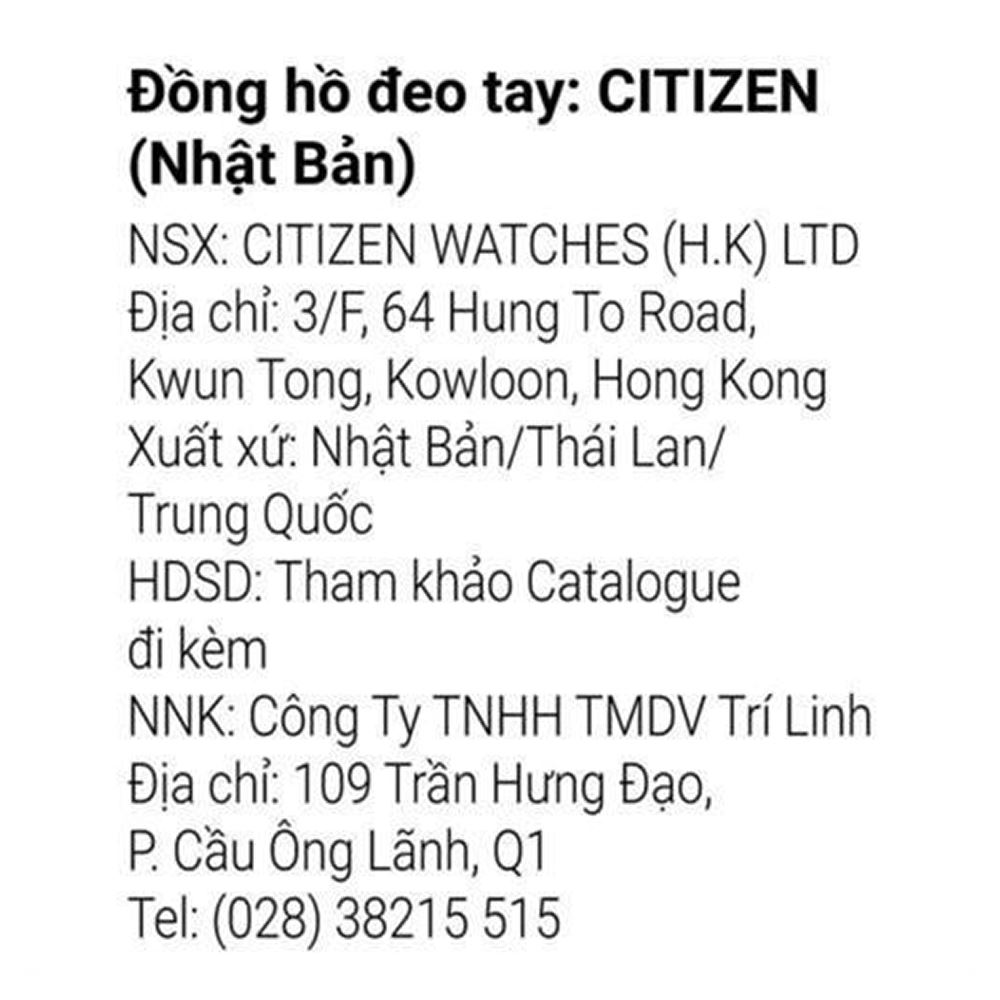 Đồng hồ Citizen 44 mm Nam CC3030-53L Màu Bạc