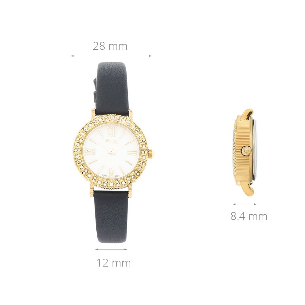 Đồng hồ Elio 28 mm Nữ EL179-02 Màu Đen
