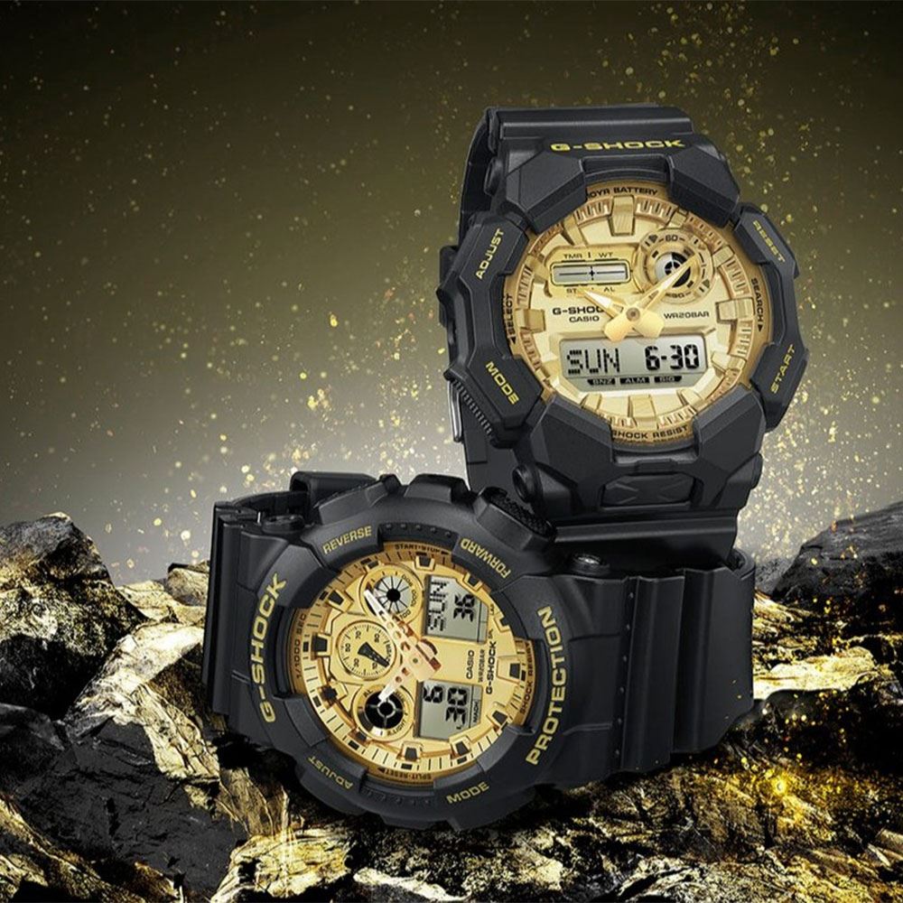 Đồng hồ G-Shock 51.2 mm Nam GA-100GGB-1A9DR Màu Đen