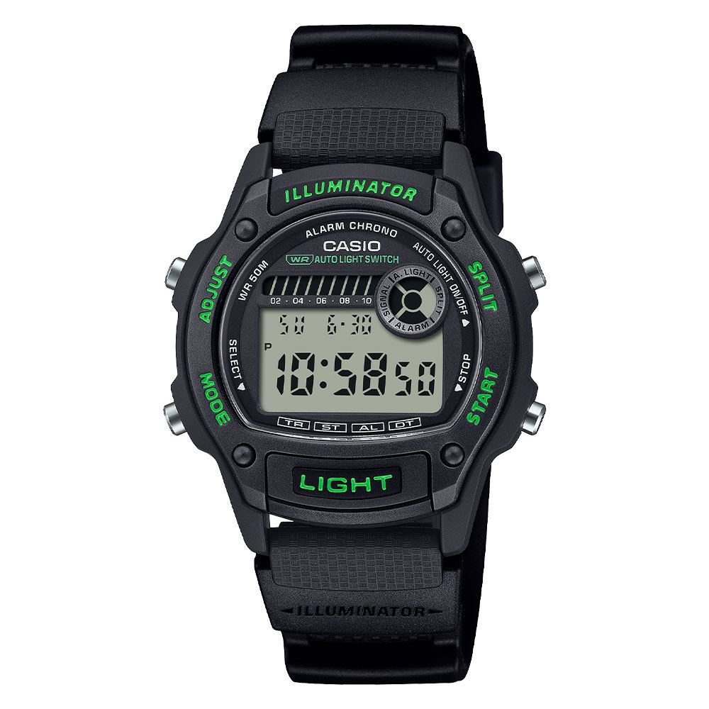 Đồng hồ Casio Timeless 36.6 mm Unisex W-220H-1A3VDF Màu Đen