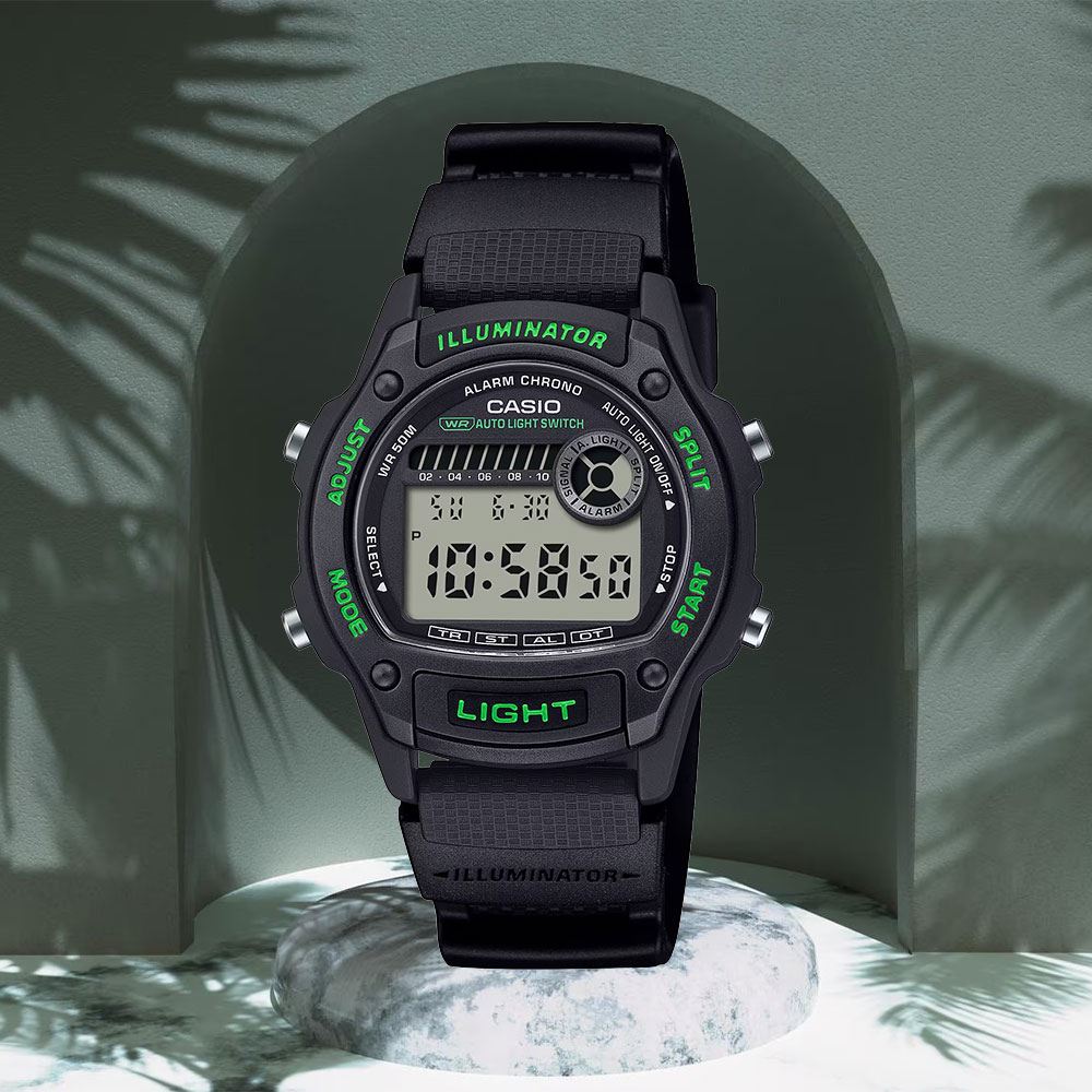 Đồng hồ Casio Timeless 36.6 mm Unisex W-220H-1A3VDF Màu Đen