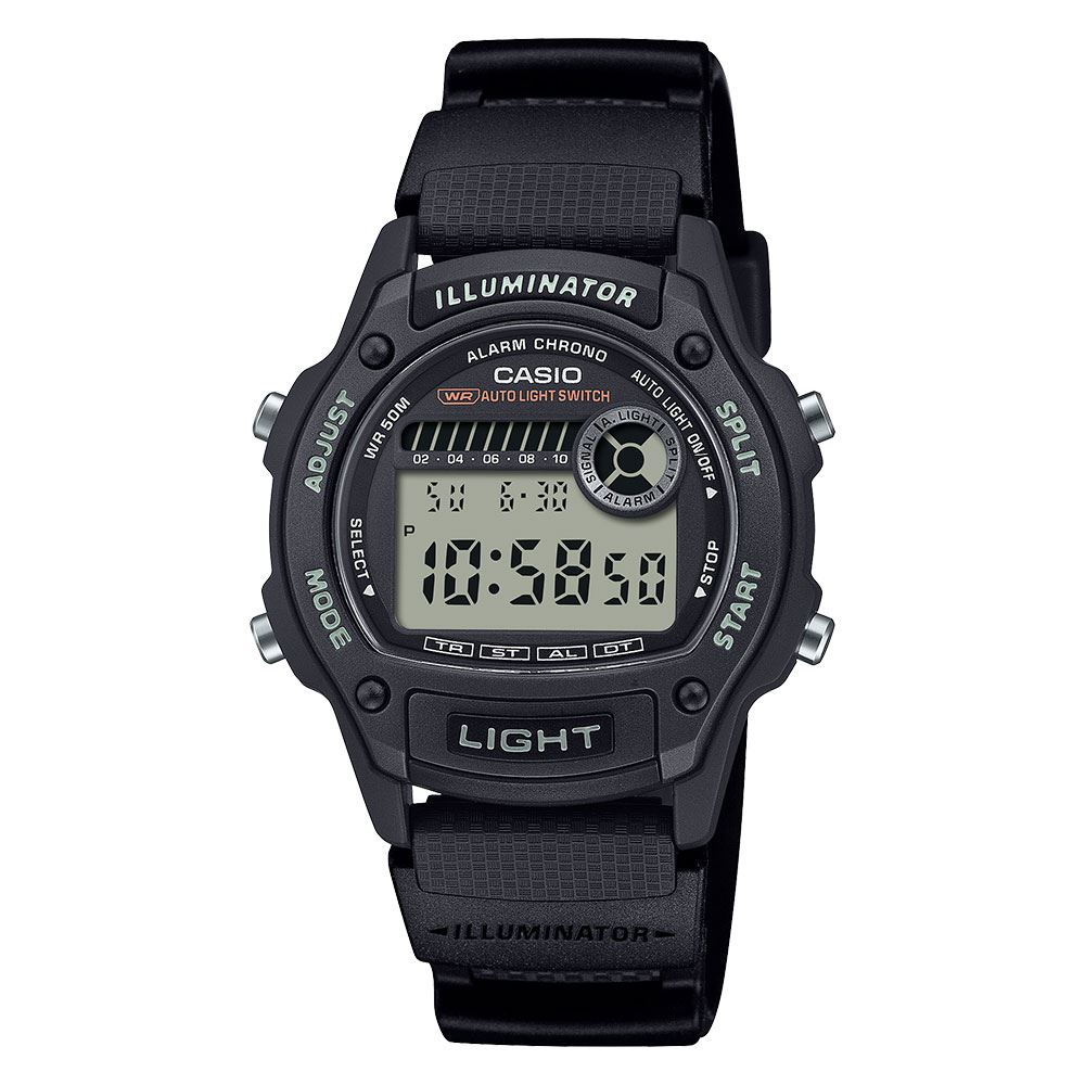 Đồng hồ Casio Timeless 36.6 mm Unisex W-220H-1AVDF Màu Đen