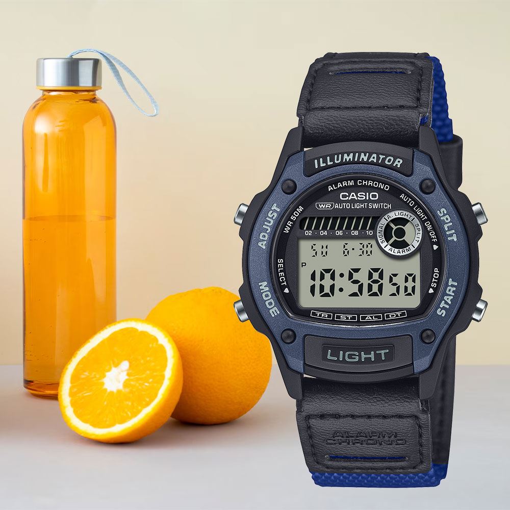 Đồng hồ Casio Timeless 36.6 mm Unisex W-220HF-2AVDF Màu Đen