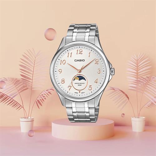 Đồng hồ Casio 42.5 mm Nam MTP-M110D-7AVDF Màu Bạc