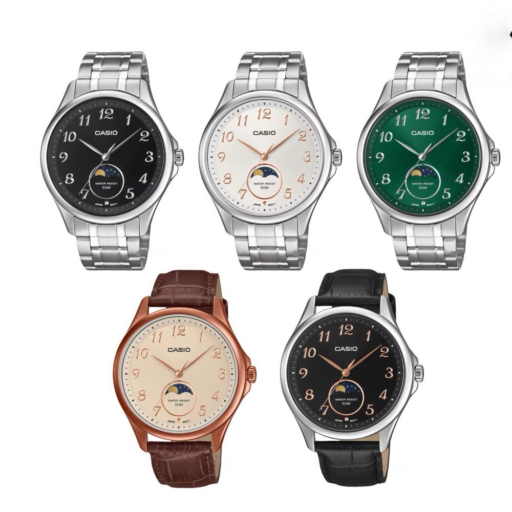 Đồng hồ Casio Timeless 42.5 mm Nam MTP-M110RL-5AVDF Màu Nâu