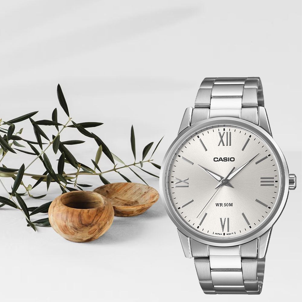 Đồng hồ Casio Timeless 40 mm Nam MTP-1303DD-7AVDF Màu Bạc