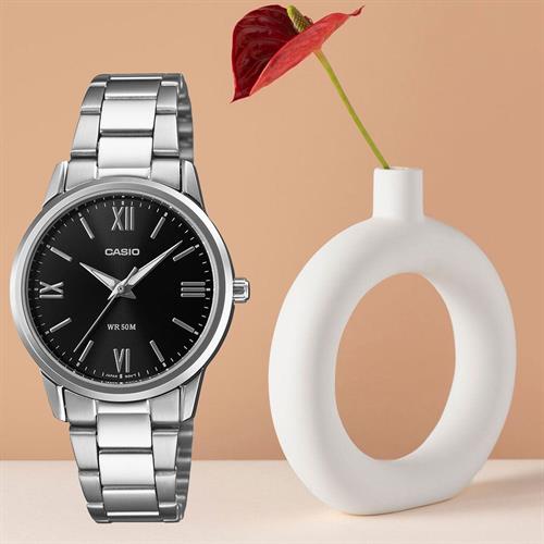 Đồng hồ Casio 30.5 mm Nữ LTP-1303DD-1AVDF Màu Bạc