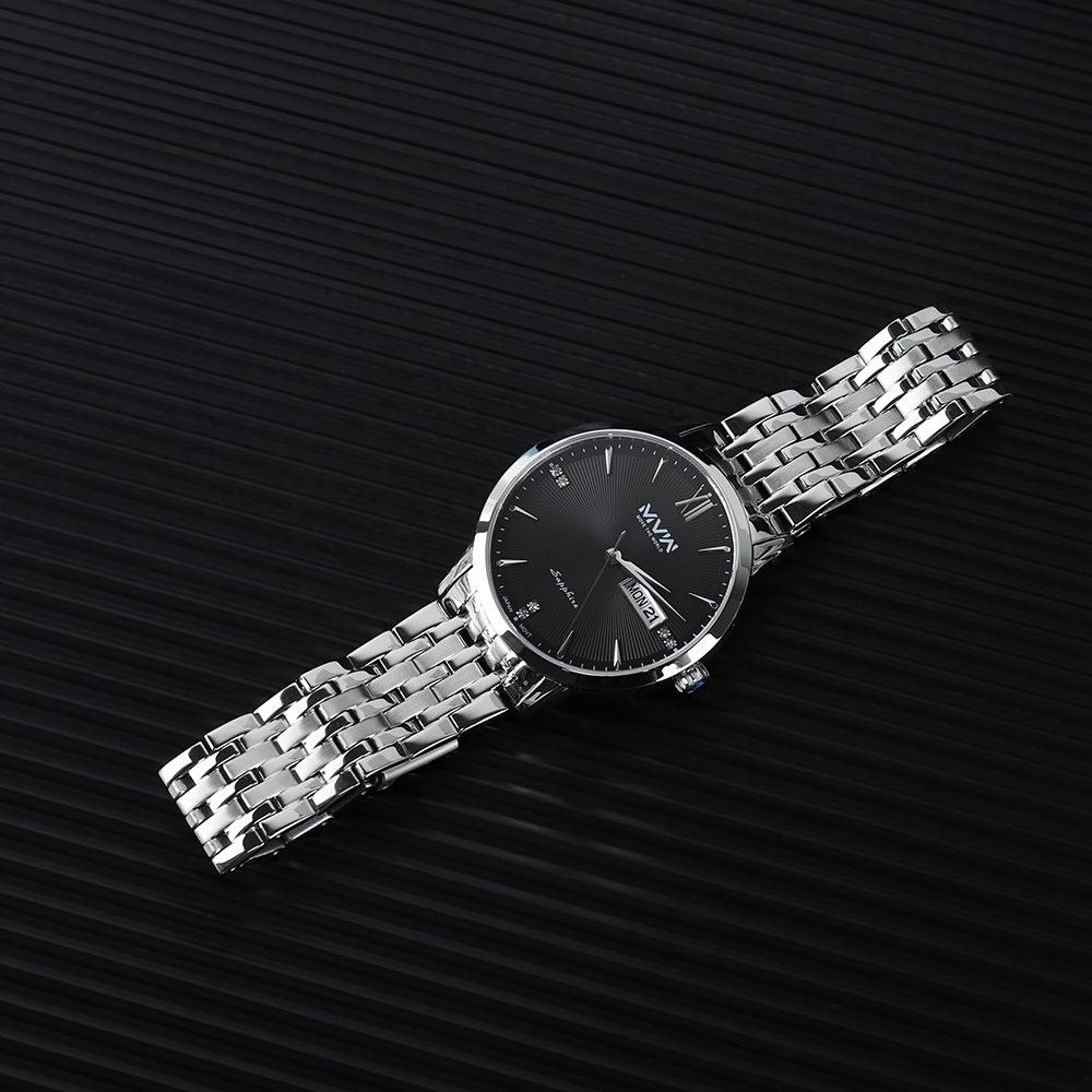 Đồng hồ MVW 40 mm Nam MS100-02 Màu Bạc