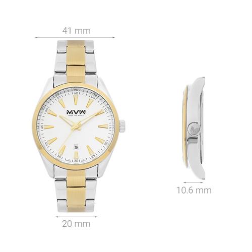 Đồng hồ MVW 41 mm Nam SS30725-03 Màu Màu kết hợp