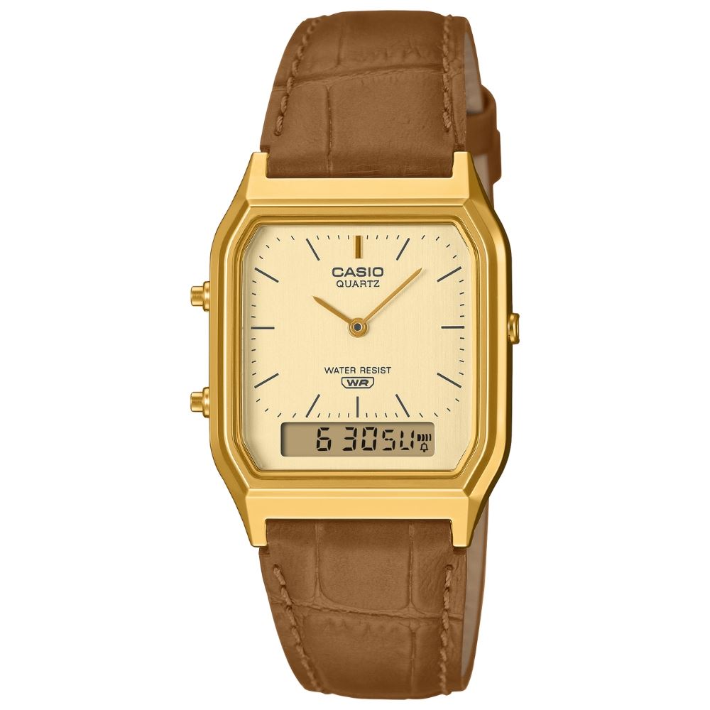 Đồng hồ Casio Vintage 29.8 mm Unisex AQ-230EGL-9ADF Màu Nâu