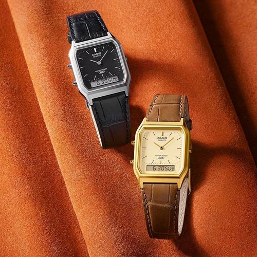 Đồng hồ Casio 29.8 mm Unisex AQ-230EGL-9ADF Màu Nâu