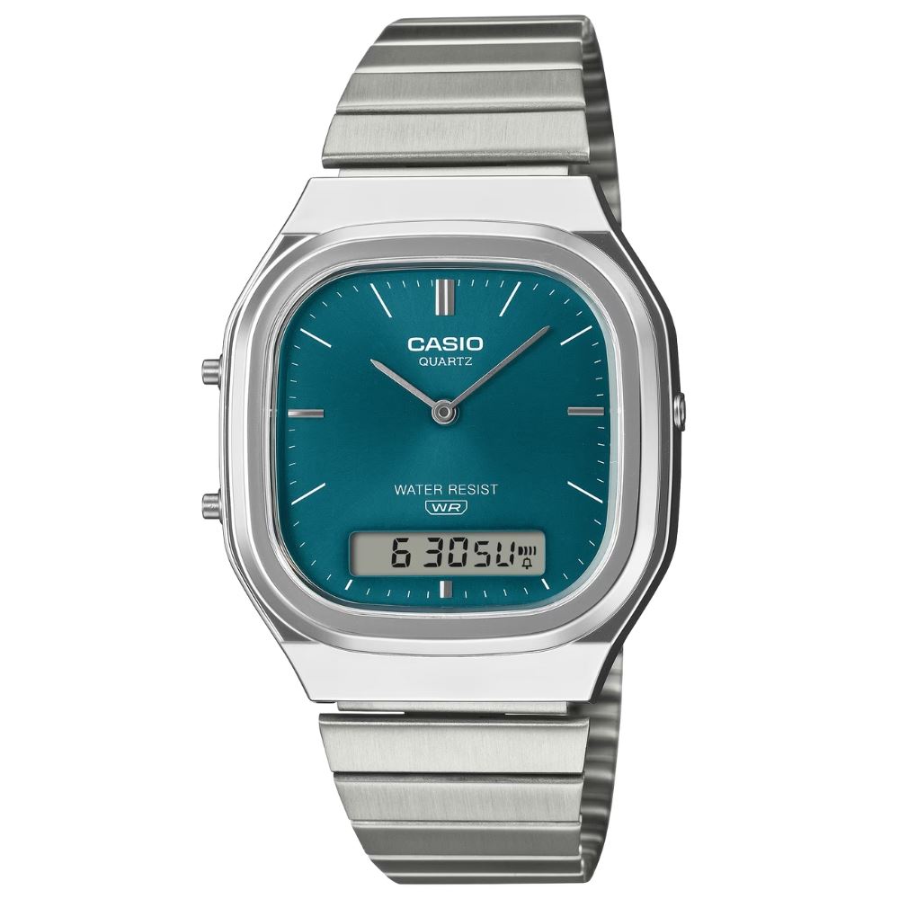 Đồng hồ Casio Vintage 35.8 mm Unisex AQ-240E-3ADF Màu Bạc