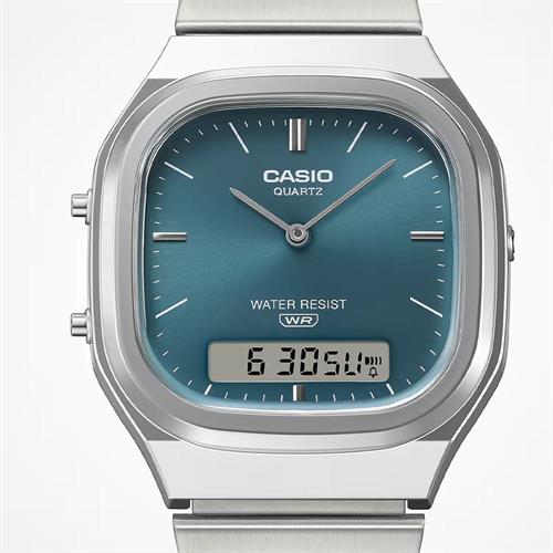 Đồng hồ Casio 35.8 mm Unisex AQ-240E-3ADF Màu Bạc