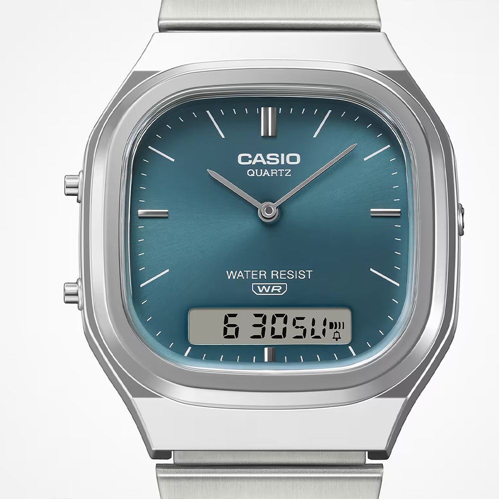 Đồng hồ Casio Vintage 35.8 mm Unisex AQ-240E-3ADF Màu Bạc