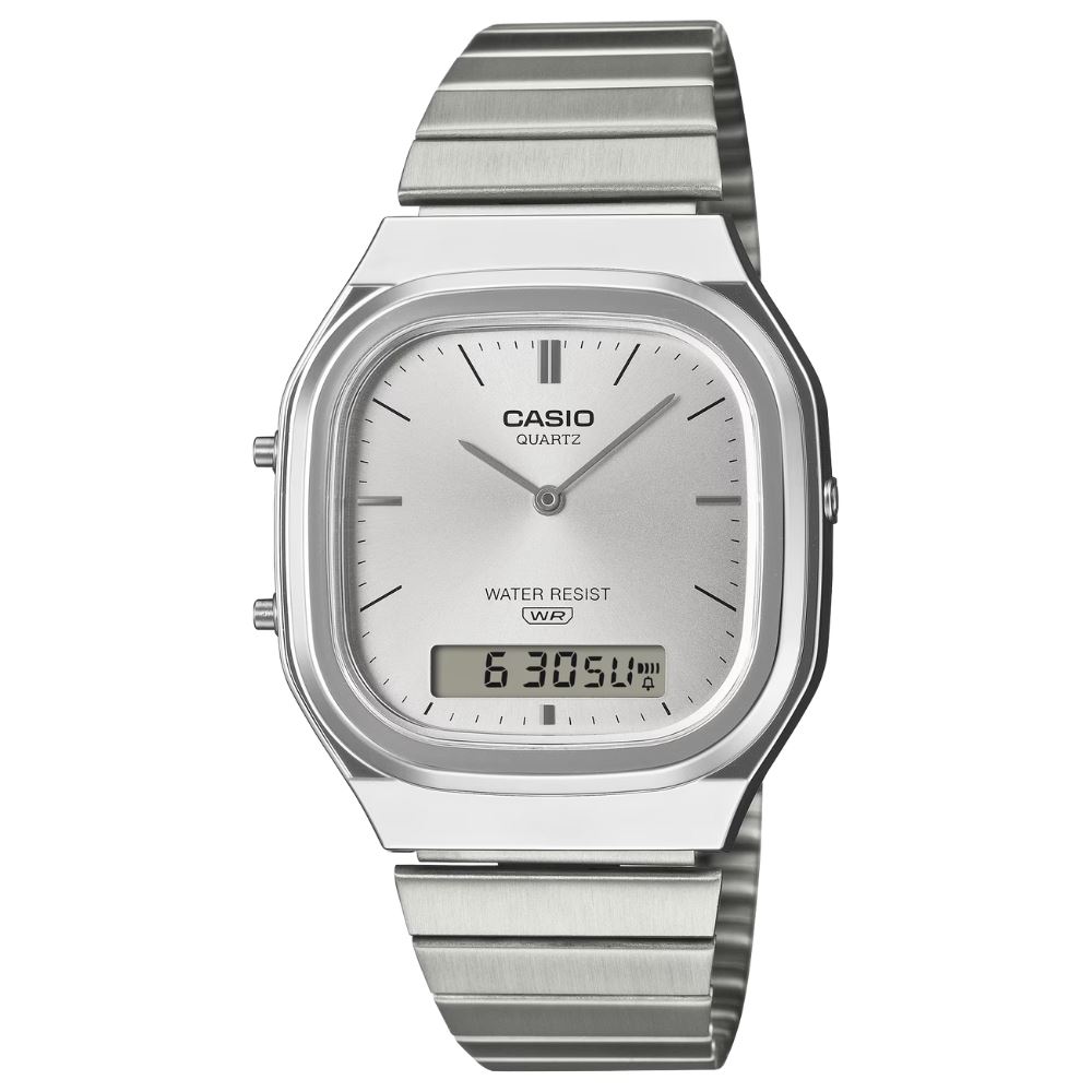 Đồng hồ Casio Vintage 35.8 mm Unisex AQ-240E-7ADF Màu Bạc