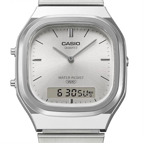 Đồng hồ Casio 35.8 mm Unisex AQ-240E-7ADF Màu Bạc