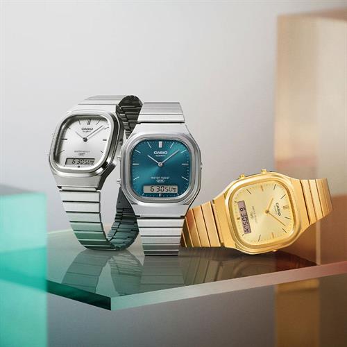 Đồng hồ Casio 35.8 mm Unisex AQ-240E-7ADF Màu Bạc