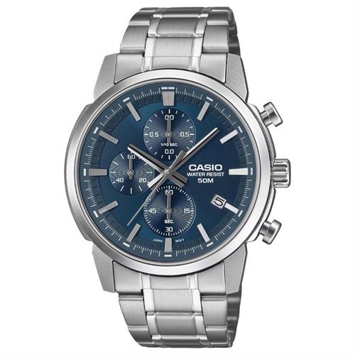 Đồng hồ Casio 42 mm Nam MTP-E510D-2A2VDF Màu Bạc