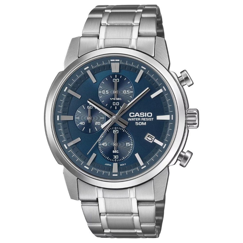 Đồng hồ Casio Timeless 42 mm Nam MTP-E510D-2A2VDF Màu Bạc