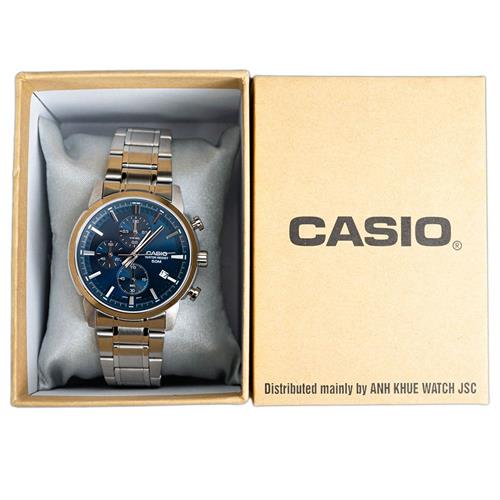 Đồng hồ Casio Timeless 42 mm Nam MTP-E510D-2A2VDF Màu Bạc