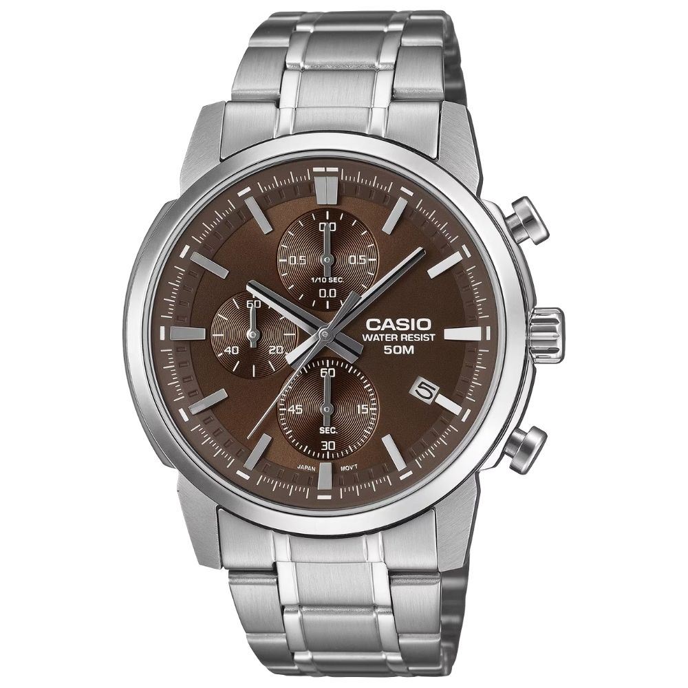 Đồng hồ Casio Timeless 42 mm Nam MTP-E510D-5AVDF Màu Bạc