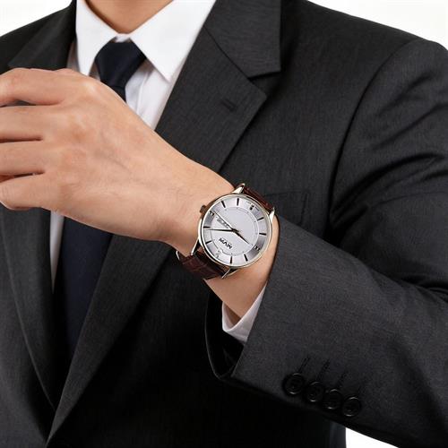 Đồng hồ MVW 41.2 mm Nam LT30725-04 Màu Nâu